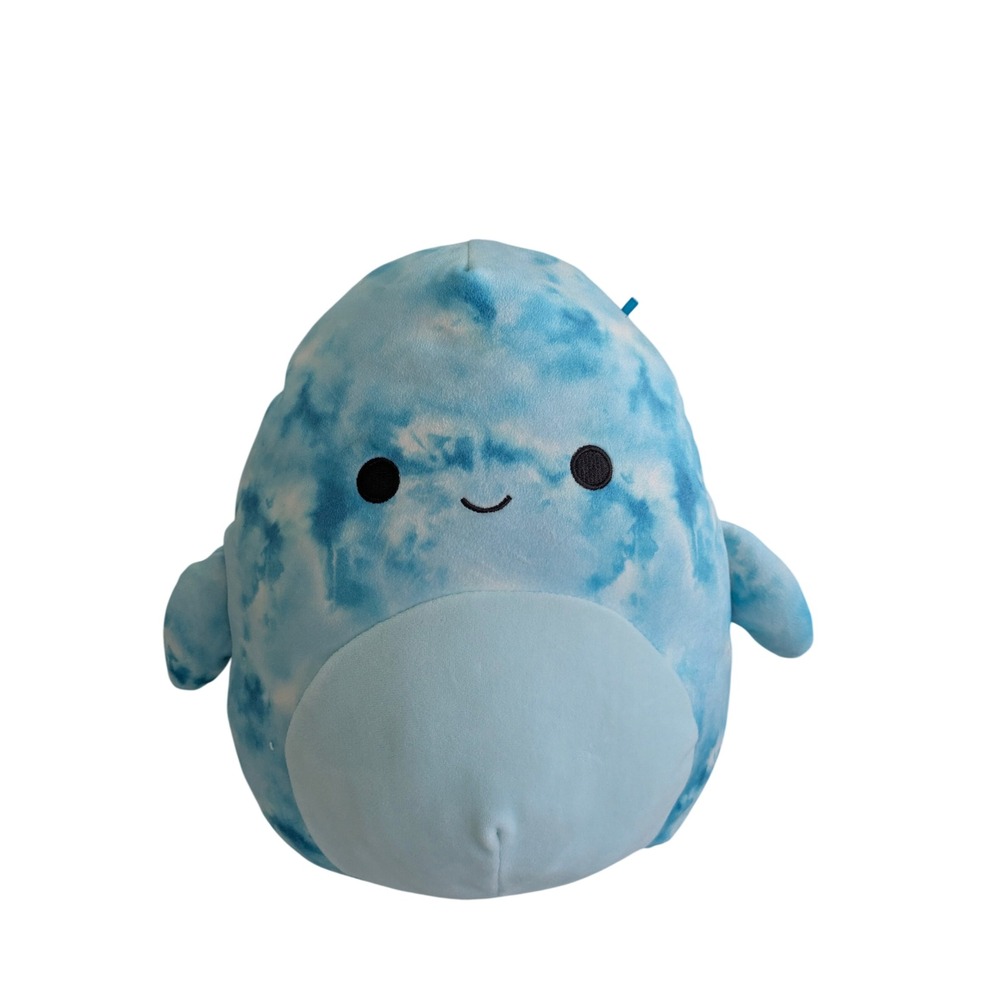 Squishmallows Plush Toy Blue Tie Dye Whale Narwhal Stuffed Animal‎ Kids 14"